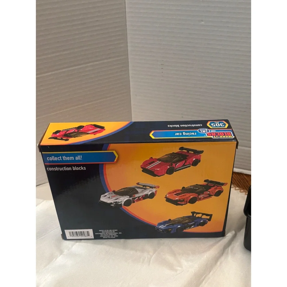 Make-It Blocks Racing Car 305pc & 21pc Kids Tool Box Playset Bundle New
